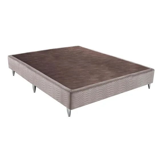 Ortobom Base Camurça 188x138cm sommier casal bege Foto 1