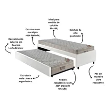 Ortobom Bicama Box com Colchão 199x99cm solteiro branco Foto mini 4