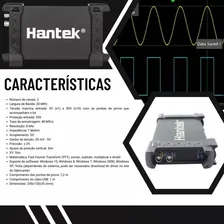 Oscilosc贸pio Digital Usb Hantek 6022be 2 Canais E Digital Blutu Cinza Foto mini 3