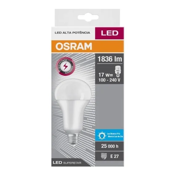 Osram - Lampada Led Alta Potencia 17w 6500k E27 1836lm bivolt Foto 1