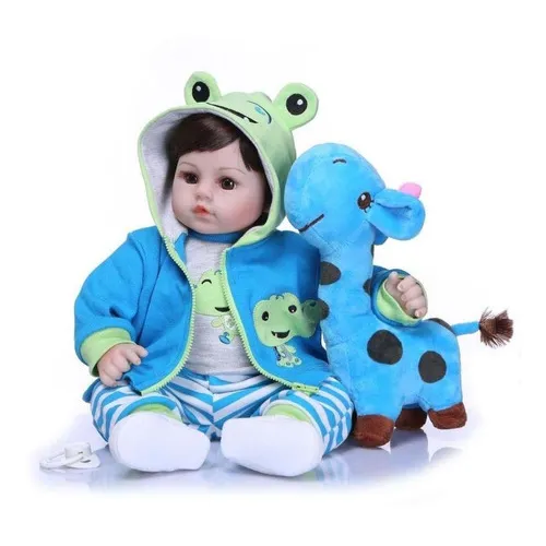 Ot Toys BebĂȘ Reborn Baby BebĂȘ Reborn Menino Girafinha Corpo Tecido Foto 1