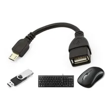 Otg V8 Adaptador P/ Pen Drive Impressora Mouse Teclado Usb Foto  mini 1