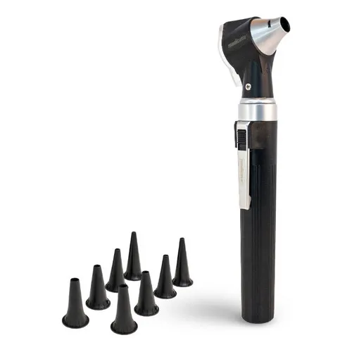 Otoscópio Led Medicate Mod Md7000 Preto Estojo + 8 Espéculos 2.5V Foto 1