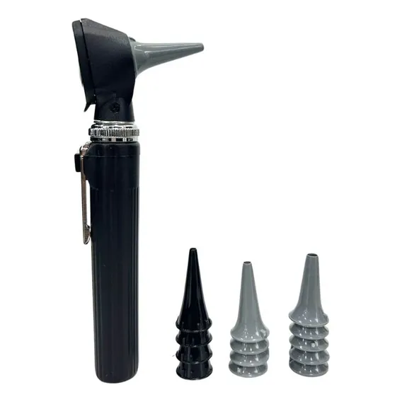 Otoscópio Medico De Led Mikatos Lanterna Clinica Estojo Pilhas Cor Preto Pilhas Aa Foto 1