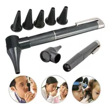 Otoscópio Medico Lanterna Led Clinica + Espéculos Completo Foto mini  2