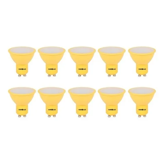 Ourolux - Dicroica Led 4w Gu10 Bivolt amarela Foto 1