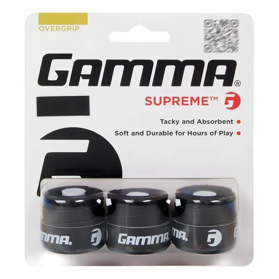 Overgrip Gamma Supreme Com 03 Unidades Preto Foto 1