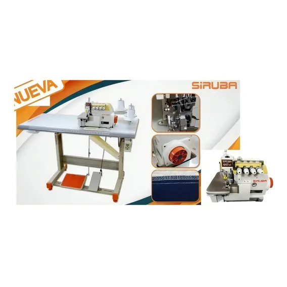 Overlock Industrial, 4 Fios, Direc Drive Siruba-647kp Foto 1