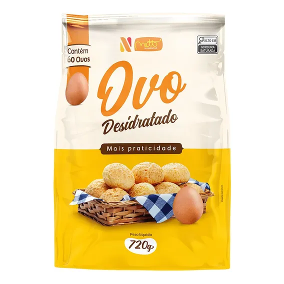Ovo Pasteurizado Em P贸 - 720g (60 Ovos) Netto Alimentos Foto 1