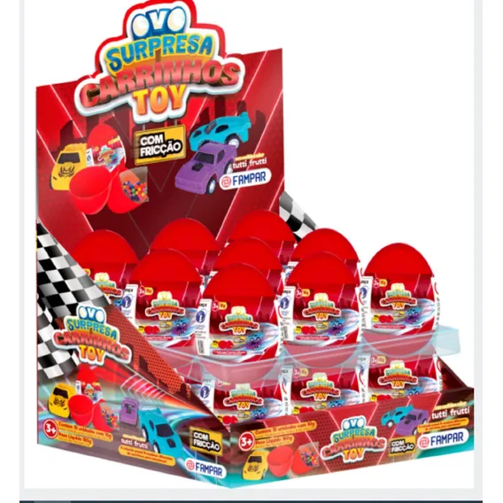 Ovo Surpresa Carrinhos Toy Com 18 Un - Fampar Foto 1