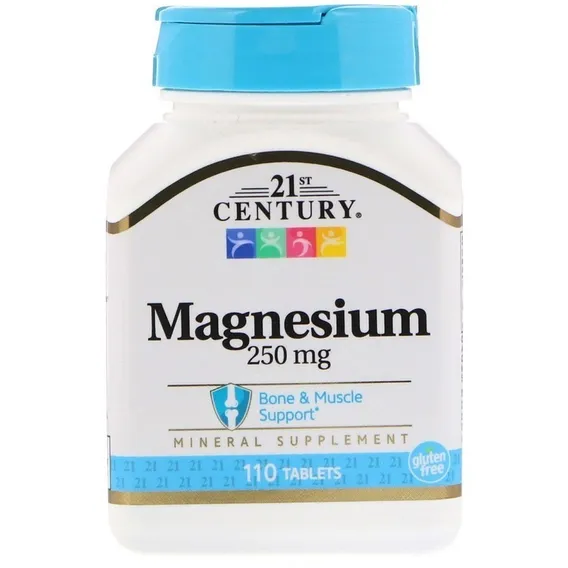 Óxido De Magnésio Importado 250mg 110 Cápsulas - 21 Century Foto 1