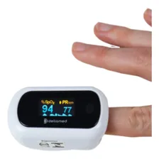Oxímetro de Pulso Digital Preto para Dedo Medidor de Saturação, Batimentos Cardíacos e Oxigênio com Alarme Portátil com Capa Dellamed Foto mini 4
