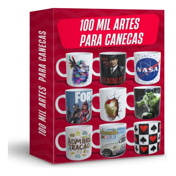 Pack +100.000 Artes Pronta P/ Sublimar Caneca - Rápido Foto 1