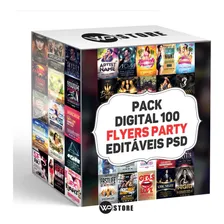 Pack 100 Flyers Templates Editáveis Psd Partys Djs Festas Foto mini 1