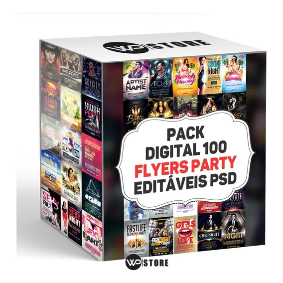 Pack 100 Flyers Templates Editáveis Psd Partys Djs Festas Foto 1