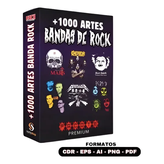 Pack + 1000 Artes Bandas De Rock Estampas Sublimação Foto 1