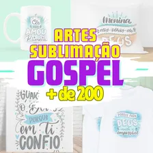 Pack 200 Artes Premium Gospel Lettering Para Canecas + B么nus Foto mini 1