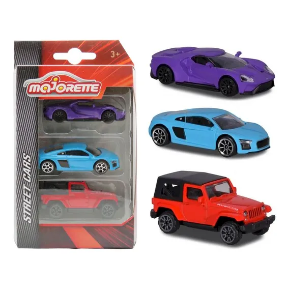 Pack 3 Miniaturas Street Cars B - 1/64 - Majorette Foto 1