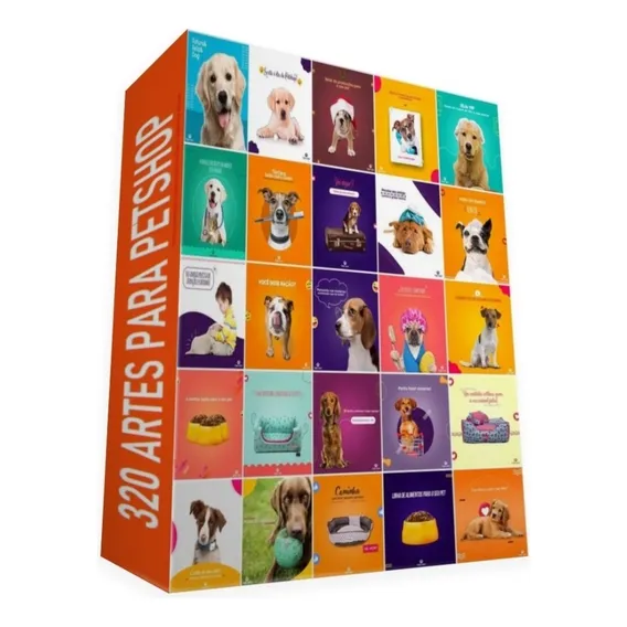 Pack 320 Artes Para Pet Shop Editáveis Psd Pdf Foto 1