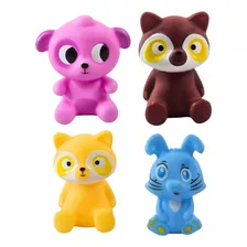 Pack 4 Bichinhos Animais Brinquedo De Banho Infantil Castela Foto mini 1