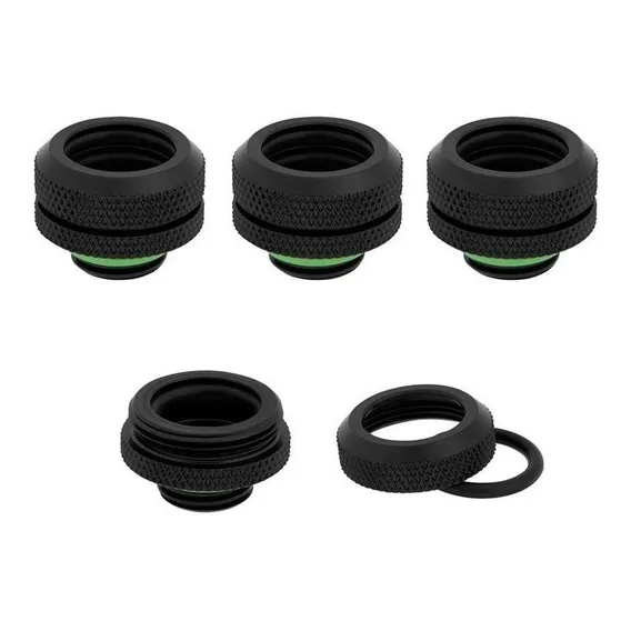 Pack 4 Fitting Tubo Rígido Corsair Xf Od 14mm Water Custom Led Black Foto 1