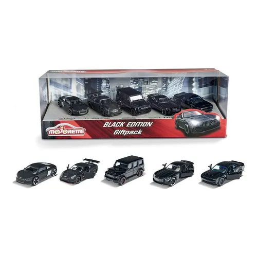 Pack 5 Miniaturas Black Edition - Gift Pack 1/64 - Majorette Foto 1
