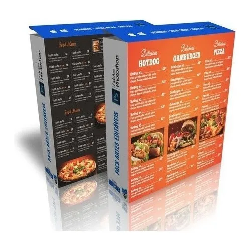Pack 500 Artes Editáveis Cardápios E Menus Psd Com Foto 1