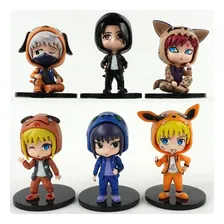 Pack 6 Miniaturas Naruto Gaara Fantasiados Fofo com base Foto mini 2