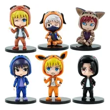 Pack 6 Miniaturas Naruto Gaara Fantasiados Fofo com base Foto mini 1