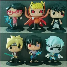 Pack 6 Miniaturas Naruto Shippuden Estilo Funko C/base 11 Cm Foto mini  3