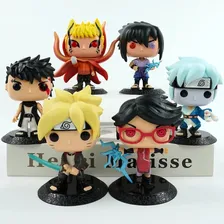 Pack 6 Miniaturas Naruto Shippuden Estilo Funko C/base 11 Cm Foto  mini 1