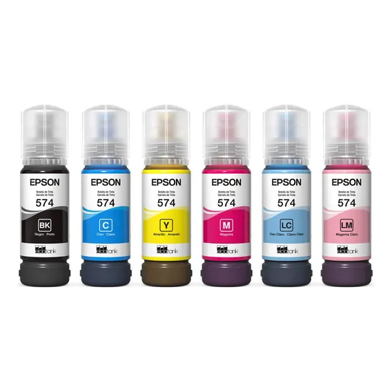 Pack 6 tintas Epson 574 70ml Foto 1