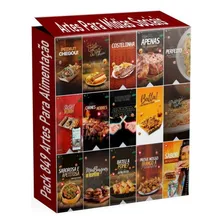 Pack 849 Artes Para Alimentação Editáveis Psd Foto mini 1