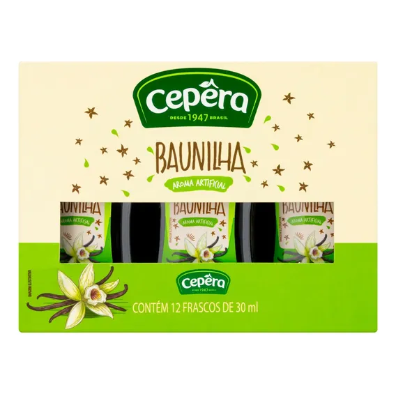 Pack Aroma Artificial Baunilha Cepêra Caixa 12 Unidades 30ml Cada Foto 1
