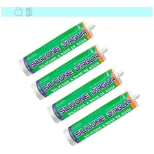 Pack Com 4 Silicone Branco 450g Selante Acrílico Base Água Foto  mini 1