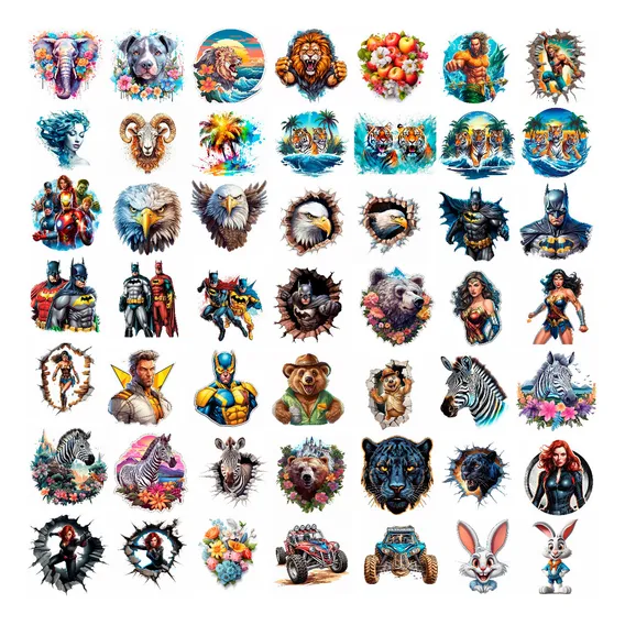 Pack Com Mais De 7.000 Imagens Alta Resolução Para Estampas Foto 1
