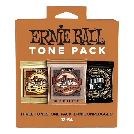 Pack Kit Ernie Ball Com 3 Encordoamento P/ Violão 012-054 Foto 1