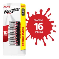 Pack Pilha Energizer Alcalina Max Aaa16 - 16 Pilhas Foto mini  2