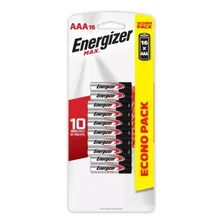 Pack Pilha Energizer Alcalina Max Aaa16 - 16 Pilhas Foto  mini 1