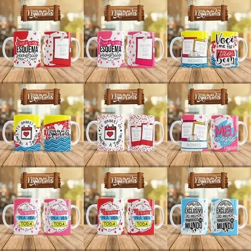 Pack Sublimação Artes Canecas Dia Dos Namorados 5.0 Arquivo Foto 1