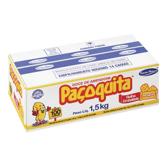 Pacoca Pacoquita Rolha Embrulhada 100un Sta Helena Amendoim Foto 1