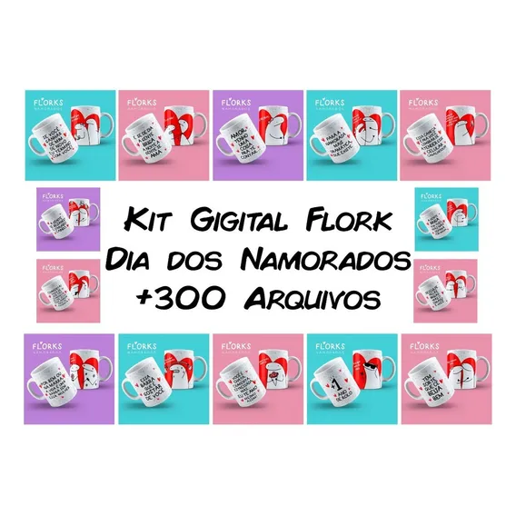 Pacote Artes Para Canecas Dia Dos Namorados Flork Bento Foto 1
