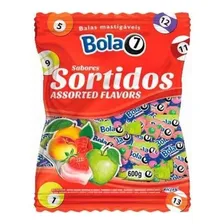 Pacote Bala Mastigável Bola 7 Sortida - 600g - Riclan Foto mini 1