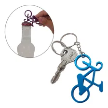 Pacote Chaveiros Coloridos Bicicleta Aluminio Abridor 12 Pçs Foto mini  3