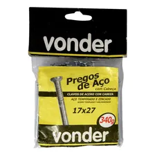 Pacote Com 100 Pecas Prego Aco Com Cabeca 17 X 27 Vonder Foto mini 2