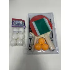 Pacote de 2 raquetes de ping pong Racket Pro 2 Raquete Pro + 9 bolinhas preta/vermelha AN (Anatômico) Foto mini  3