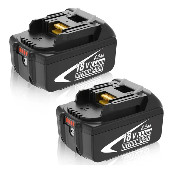 Pacote De 2 Substituições Bateria 18 V 6 0 Ah Compatível Makita Foto 1