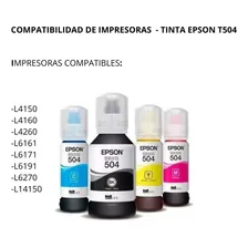 Pacote de 4 tintas Epson | Tinta de 4 cores T504 L4150 L6191 L4160 L6161 Foto mini  2