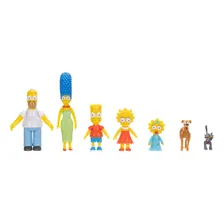 Pacote de 7 bonecos da família Simpsons Jakks Pacific de 2,5 polegadas Foto mini 4