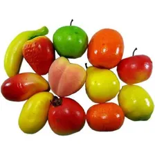 Pacote Frutas Fruta Artificiais Decoração 12 Unidades Foto mini 2